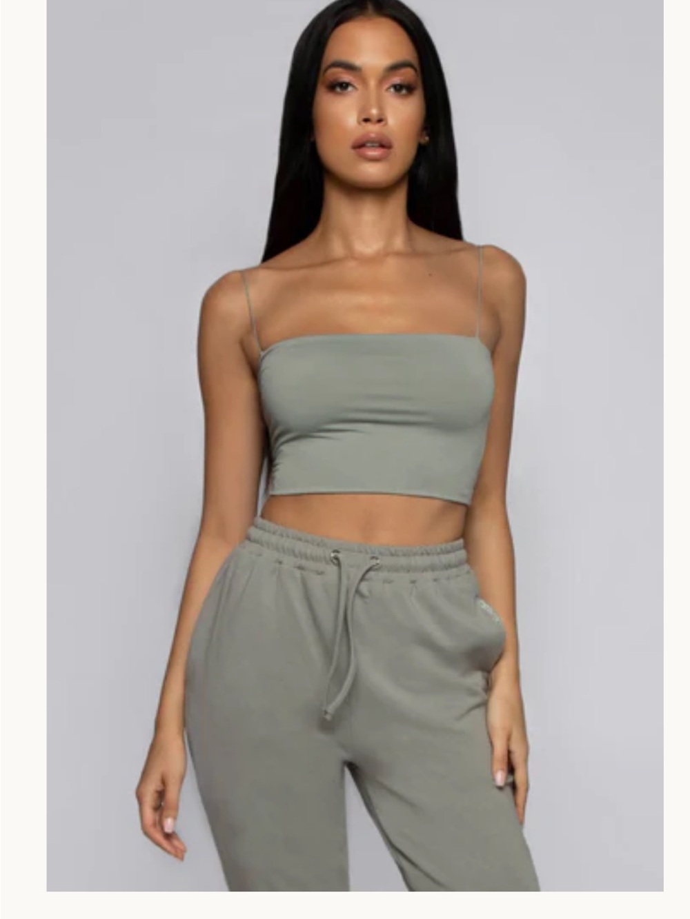 Meshki Yvonne Crop Top - Sage